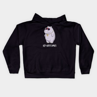 Hip-Hop-Potamus Cute Hippo Pun Kids Hoodie